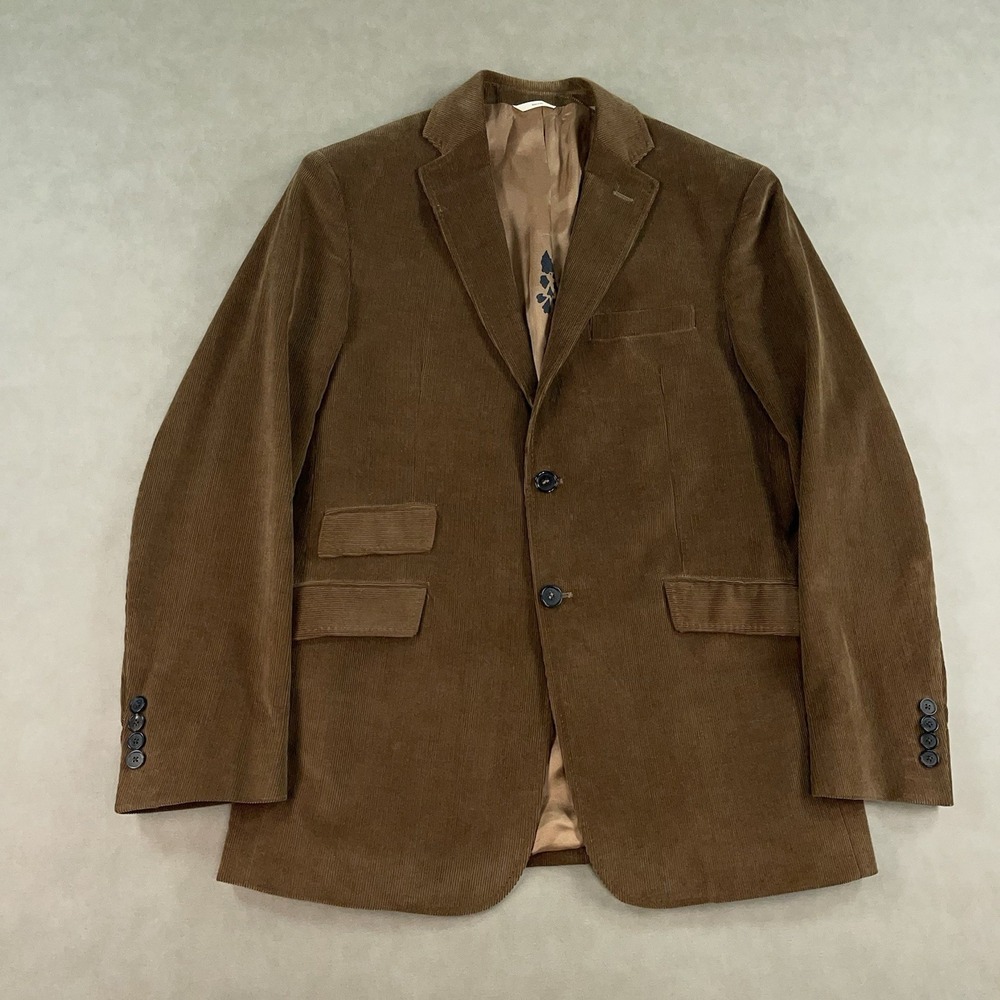 Billy Reid Made In Italy Brown‎ Corduroy Sport Coat Blazer Mens 40R Jacket